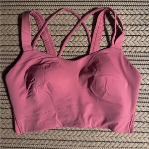 Lululemon Like a Cloud Longline Bra D/DD pink excellent condition size 8